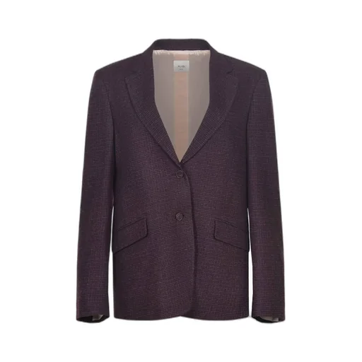 Single-Breasted Checked Blazer