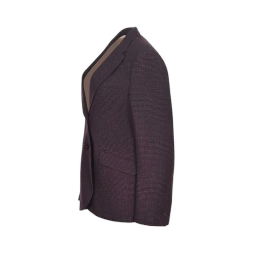 Single-Breasted Checked Blazer