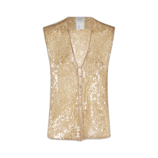 V-Neck Sequin-Embellished Top