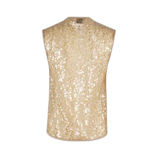V-Neck Sequin-Embellished Top