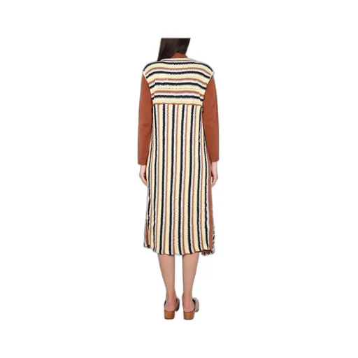 Stripe Detailed Knitted Gilet