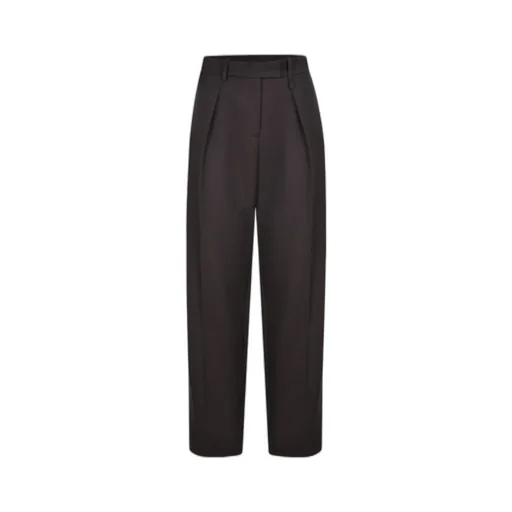 Straight Leg Pleated Trousers