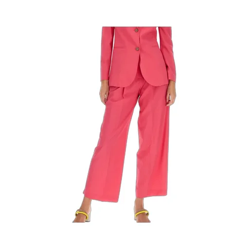 Pleat Detailed Straight-Leg Trousers