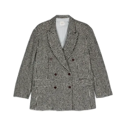 Houndstooth Pattern Coat