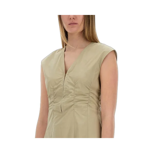 Ruched V-Neck Maxi Dress