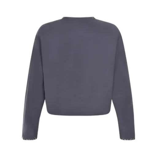 Cropped Embellished-Trim Top