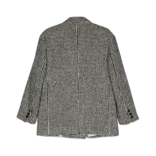 Houndstooth Pattern Coat