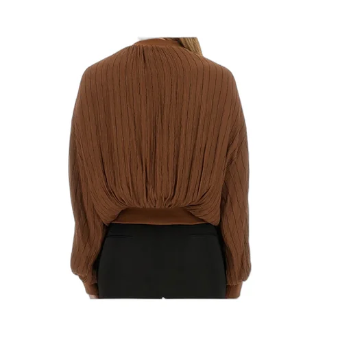 Stitched Striped Bomber Jacket