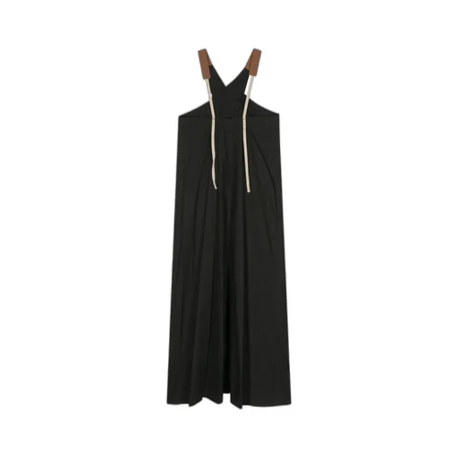 Crossover-Strap Poplin Midi Dress