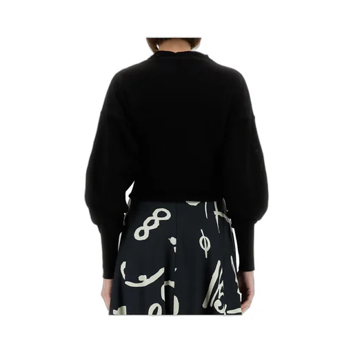 Long Sleeved Crewneck Cropped Sweater