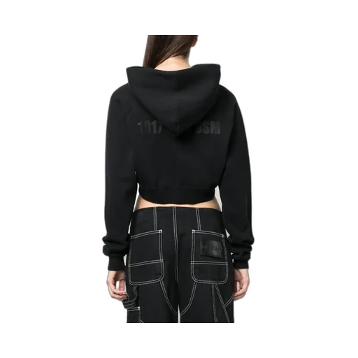 Logo Printed Cropped Hoodie