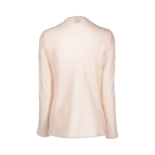 Lurex-Detail Flared Hem Blouse