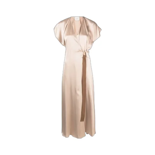 Asymmetric Satin-Finish Dress