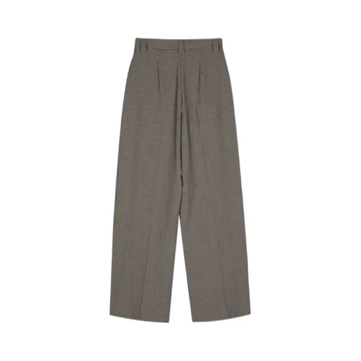 Houndstooth Wide-Leg Trousers