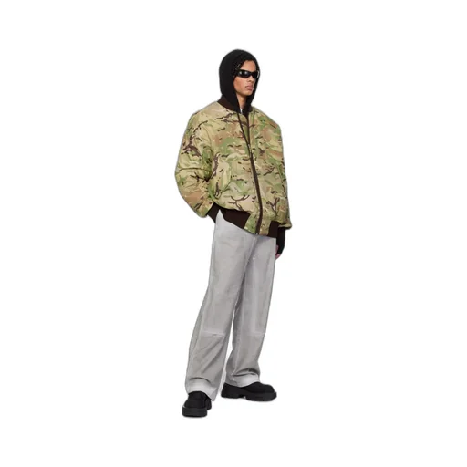 Oversized Camo Zippered Jacket