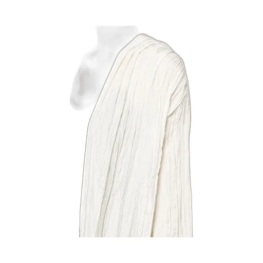 Crease-Effect V-Neck Silk Dress
