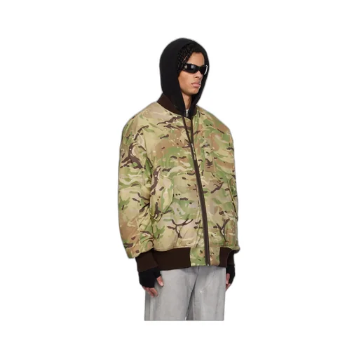 Oversized Camo Zippered Jacket