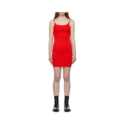 Buckle-Detail Knitted Dress