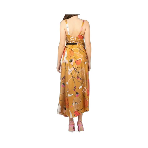 Floral-Print Silk Dress