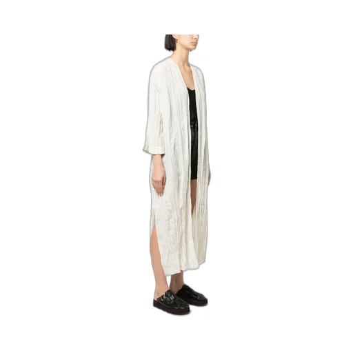 Crease-Effect V-Neck Silk Dress