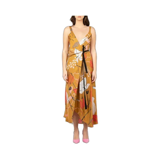 Floral-Print Silk Dress