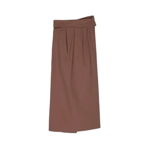 Belted Cotton Wrap Skirt
