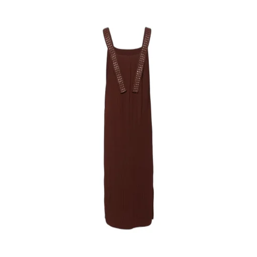 Interwoven Straps Plissé Midi Dress