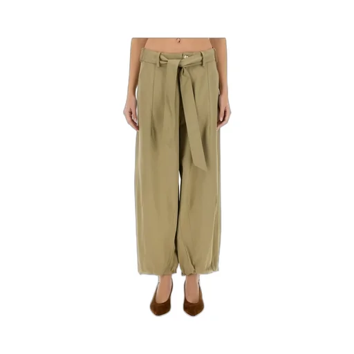 Belted Straight-Leg Trousers