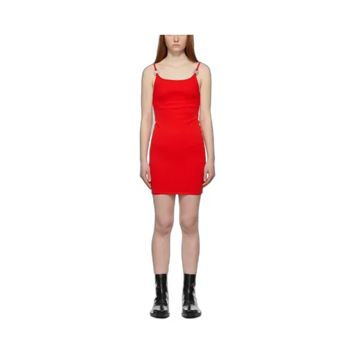 Buckle-Detail Knitted Dress