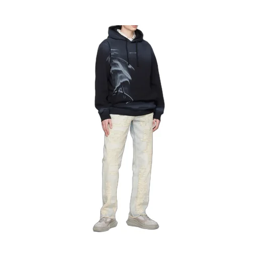 Logo Patch Distressed Jeans