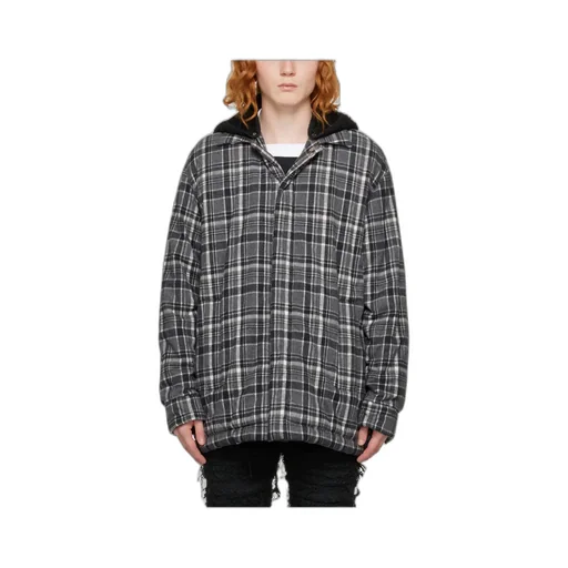 Logo Plaid-Filled Jacket