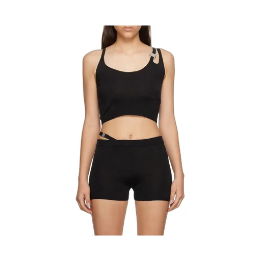 Buckle Detailed Cropped Top