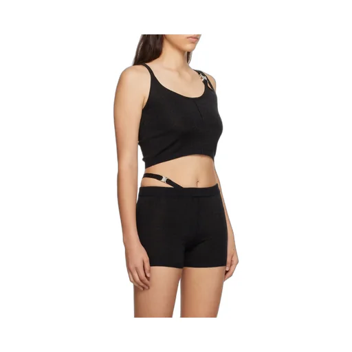 Buckle Detailed Cropped Top
