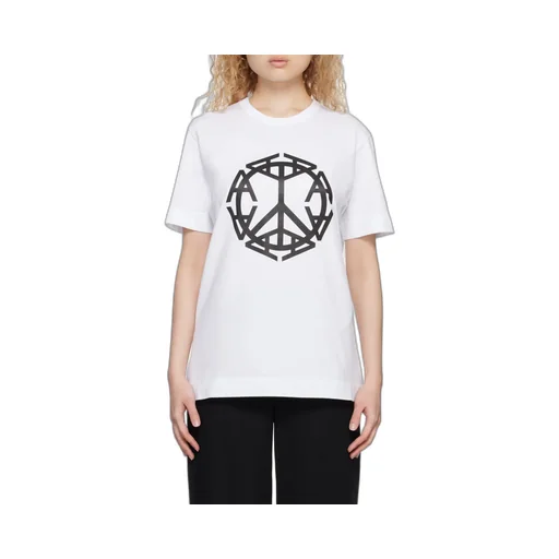 Peace Sign Logo-Print T-Shirt