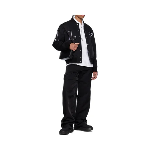 Logo Patch Embroidered Varsity Jacket