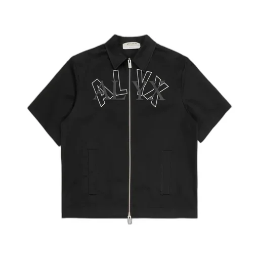 Logo Short-Sleeve Zip Shirt