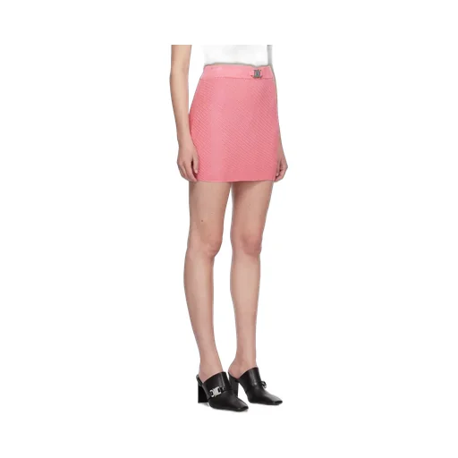 Buckle-Detail High-Waisted Mini Skirt
