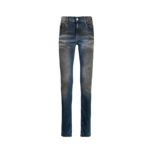 Slim-Cut Washed Jeans