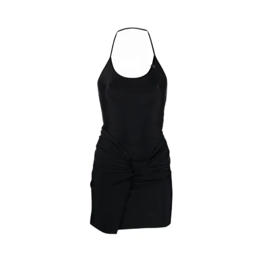 Gathered Halterneck Mini Dress