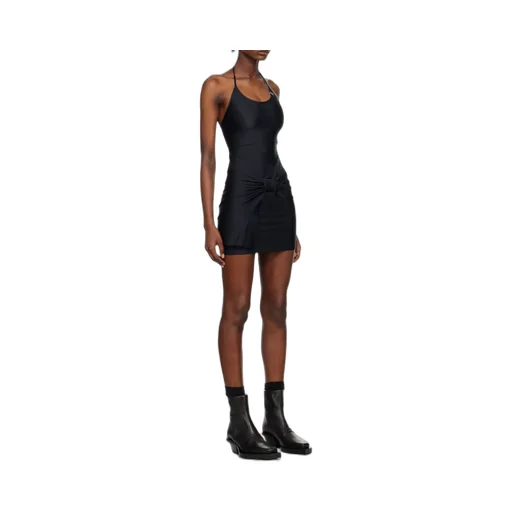 Gathered Halterneck Mini Dress