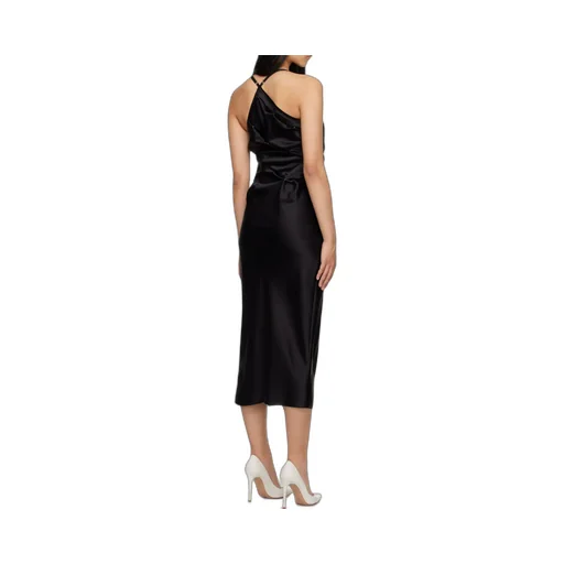 Embellished Gathered-Detail Slip Dress