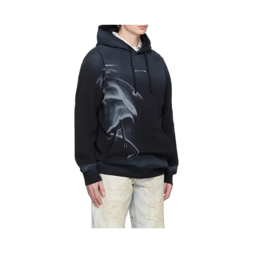 Logo-Print Wave Hoodie