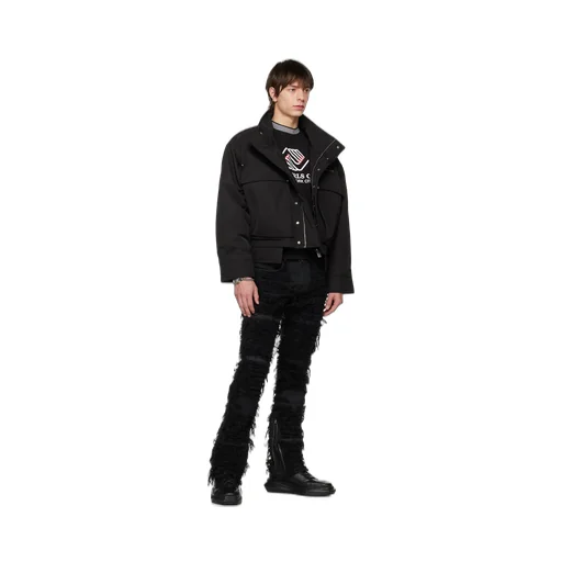 Distressed Straight-Leg Jeans