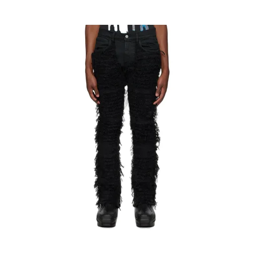 Distressed Straight-Leg Jeans