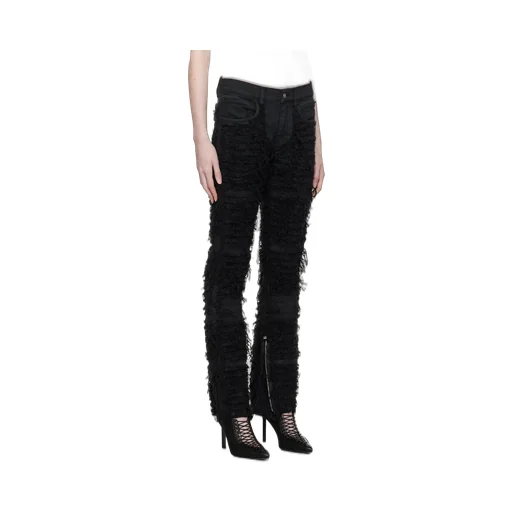 Distressed Straight-Leg Jeans