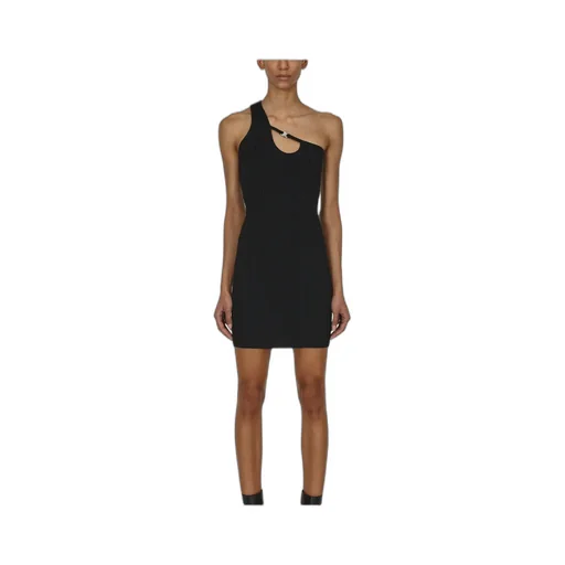 Buckle Detailed Knitted Mini Dress