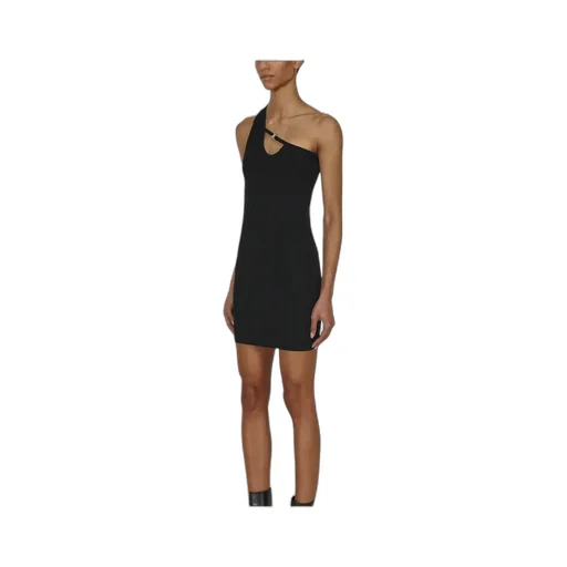 Buckle Detailed Knitted Mini Dress