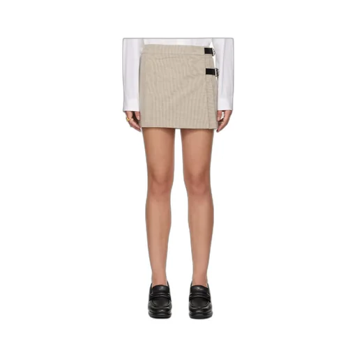 Checkered Belted Miniskirt