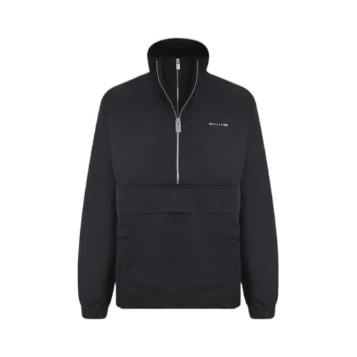 Logo Plaque High-Neck Windbreaker