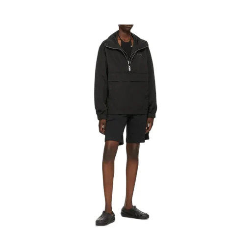 Logo Plaque High-Neck Windbreaker